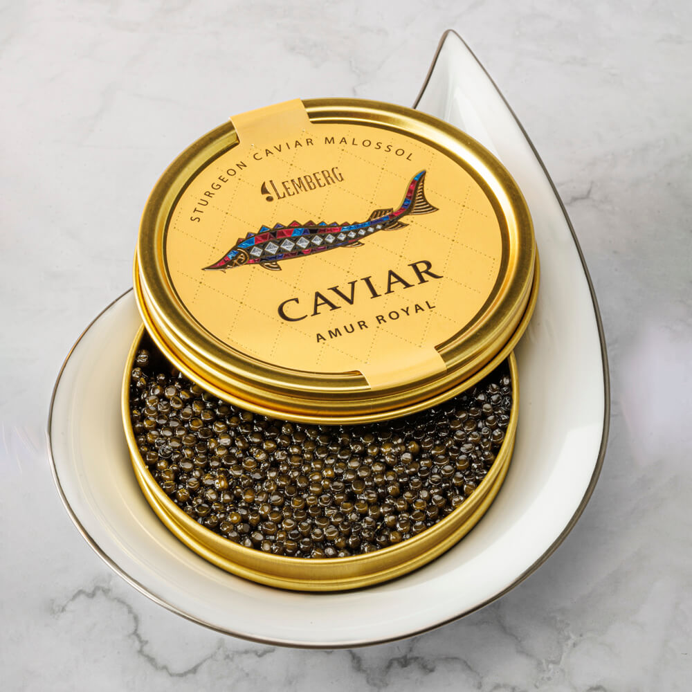 Störkaviar OSIETRA & AMUR ROYAL, 2 × 100 g