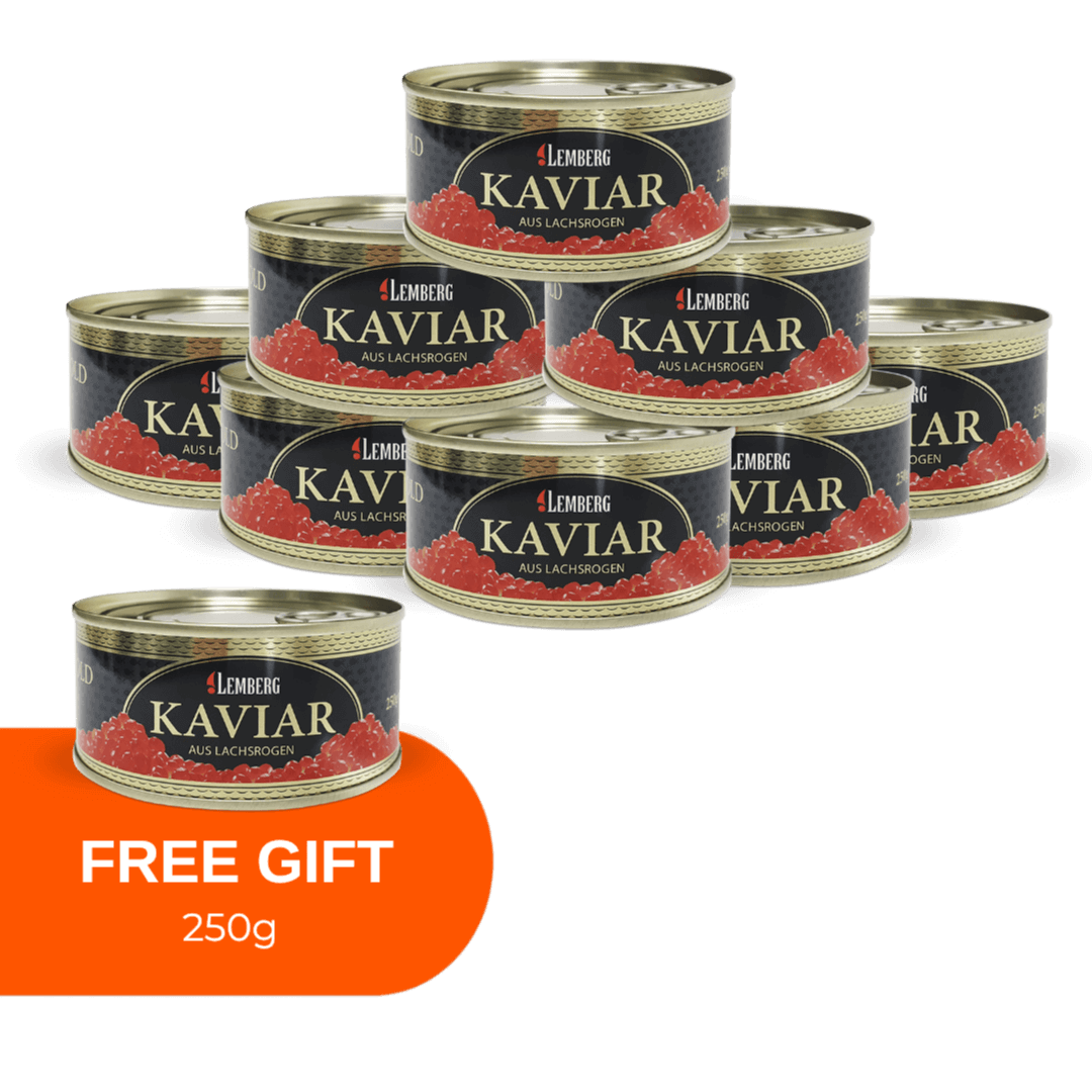 Gorbuscha - Lachskaviar ALASKA GOLD, 8 + 1 x 250g