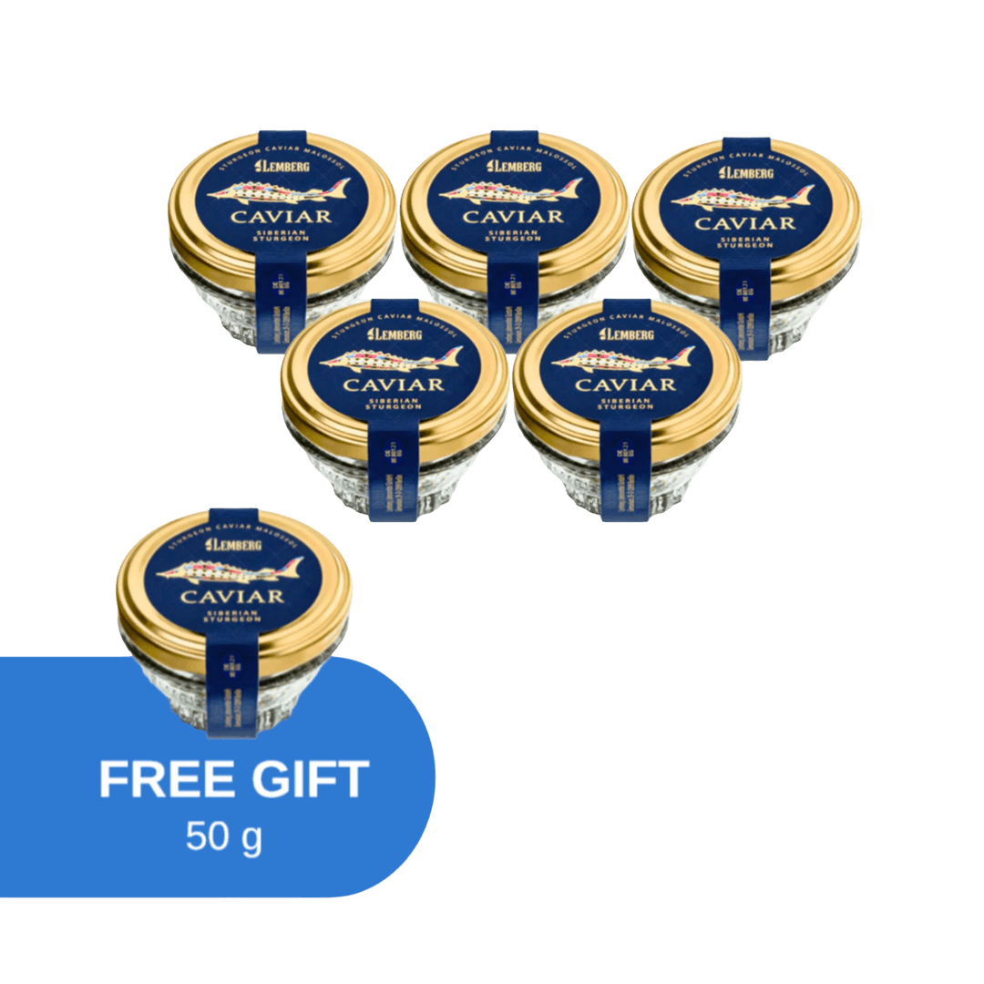 Siberian Osetra Caviar, 5 + 1 x 50g