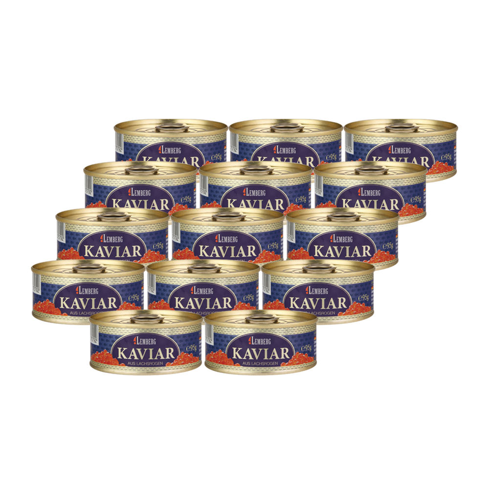 Pink Salmon Caviar, ALASKA GOLD, 14 x 95g. pasteurized